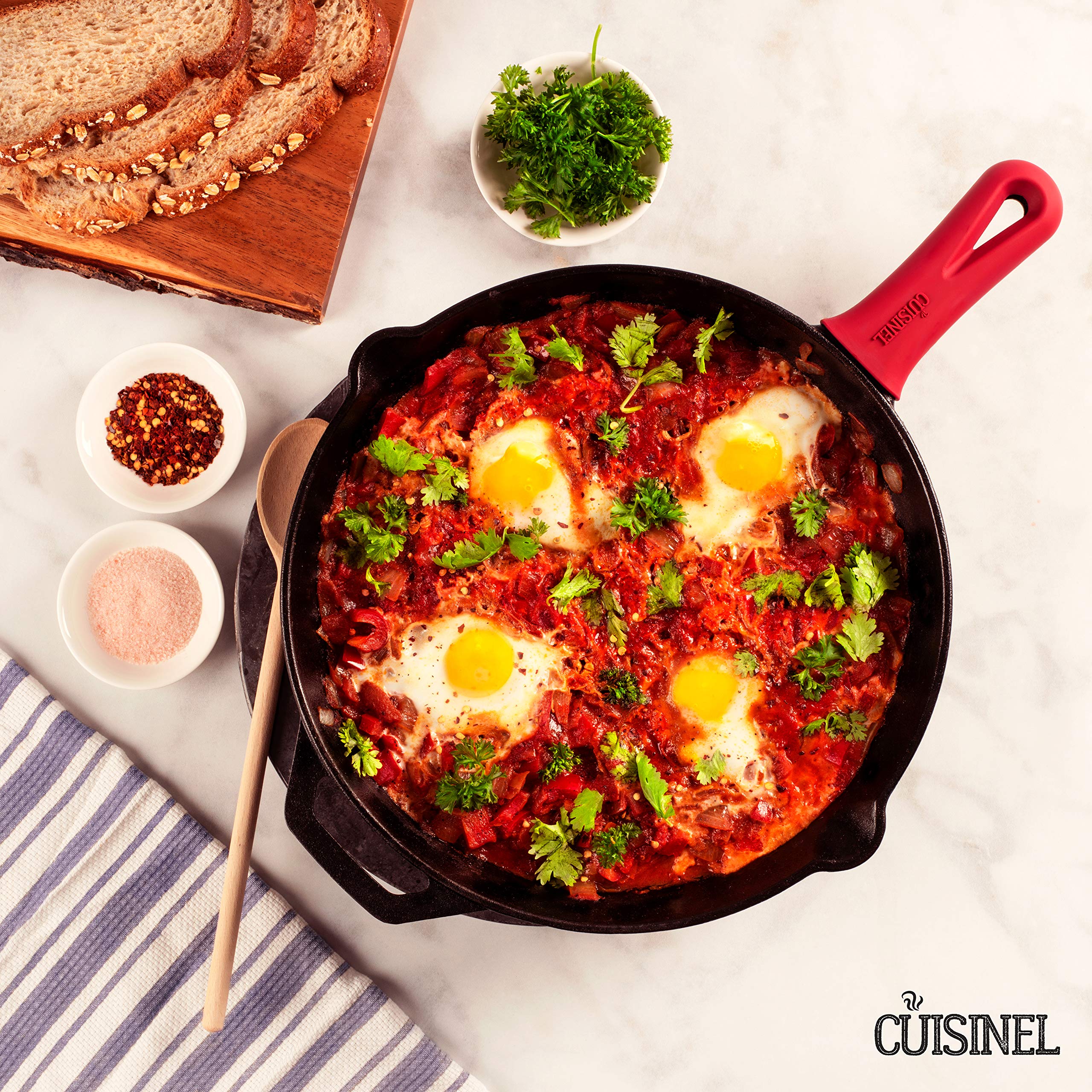 Lifetime warranty on Cuisinel cast iron ensures long-term reliability