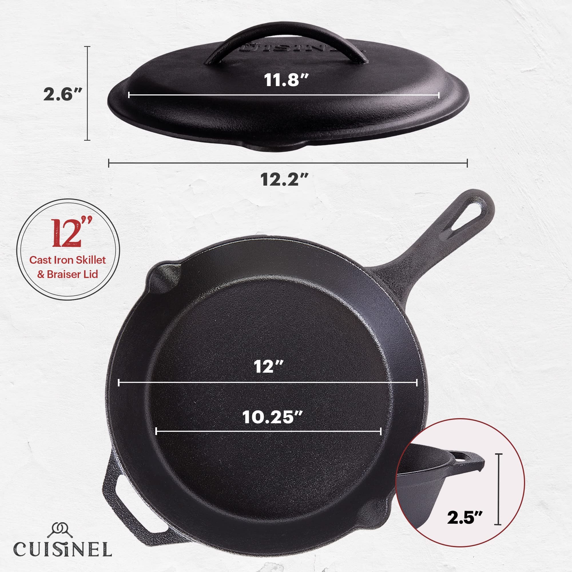 Cuisinel skillet scraper aids quick cleanup after cooking with cast iron.