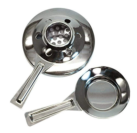 Cuisinox fondue burner chrome finish fits most pots for gel or alcohol fuel
