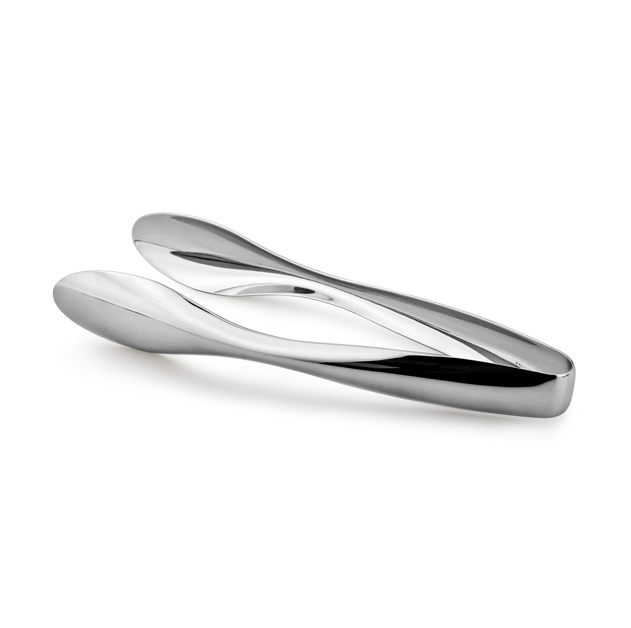 Cuisinox 6 inch polished tongs closeup for precise, elegant serving
