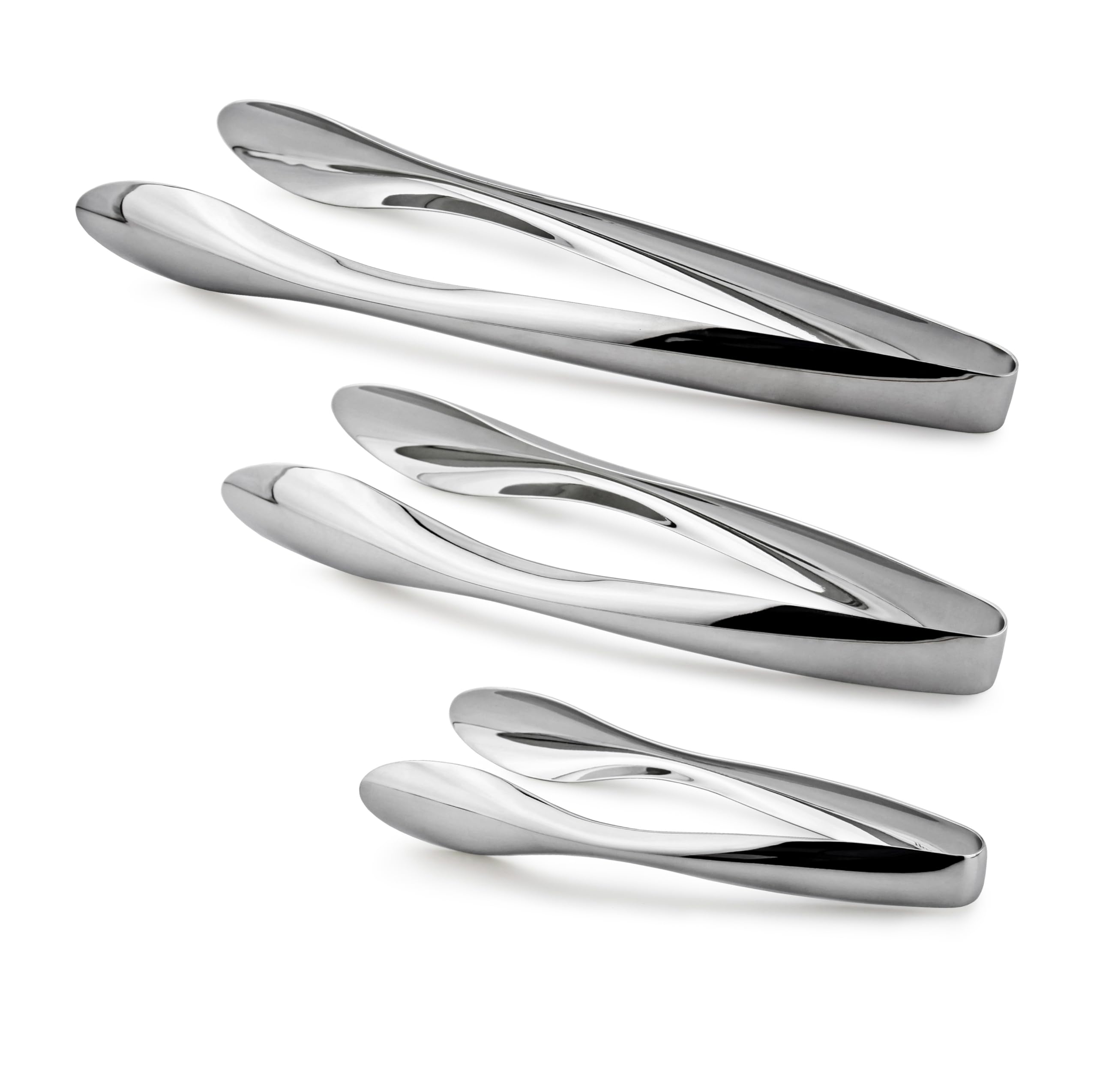 Cuisinox 6 inch serving tongs with mirror finish for versatile table service