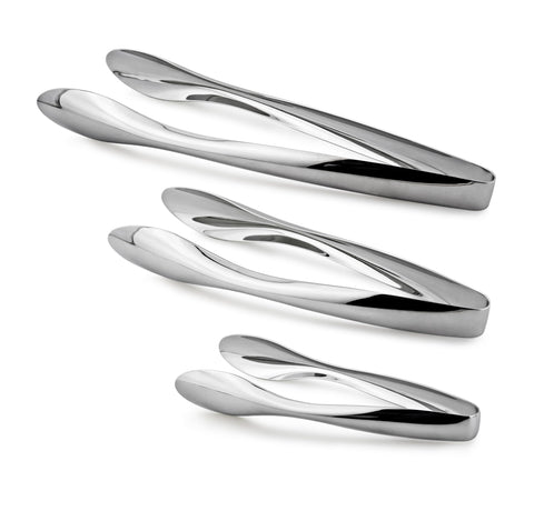 Cuisinox 6 inch serving tongs with mirror finish for versatile table service