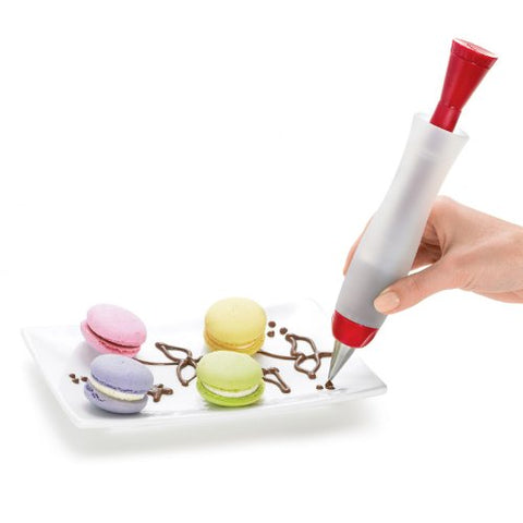 Cuisipro Deluxe Decorating Pen is dishwasher safe on the top rack.