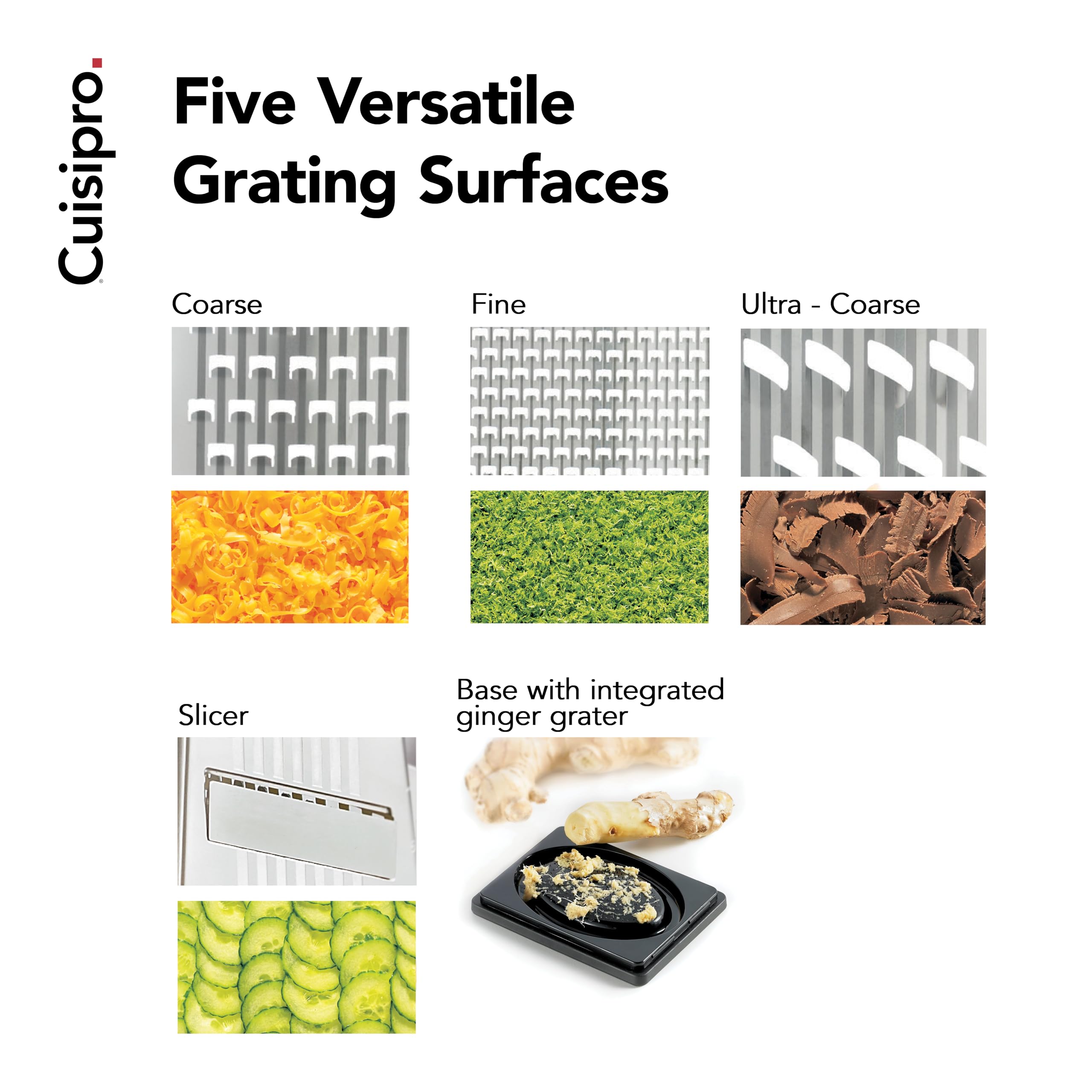 Cuisipro dishwasher-safe stainless steel construction for easy cleanup after cooking.