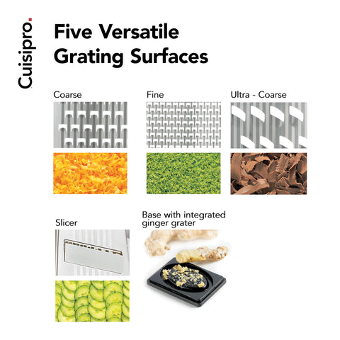 Cuisipro dishwasher-safe stainless steel construction for easy cleanup after cooking.