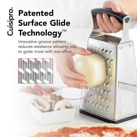 Cuisipro ginger shredder base attached to a grater for quick preparation.