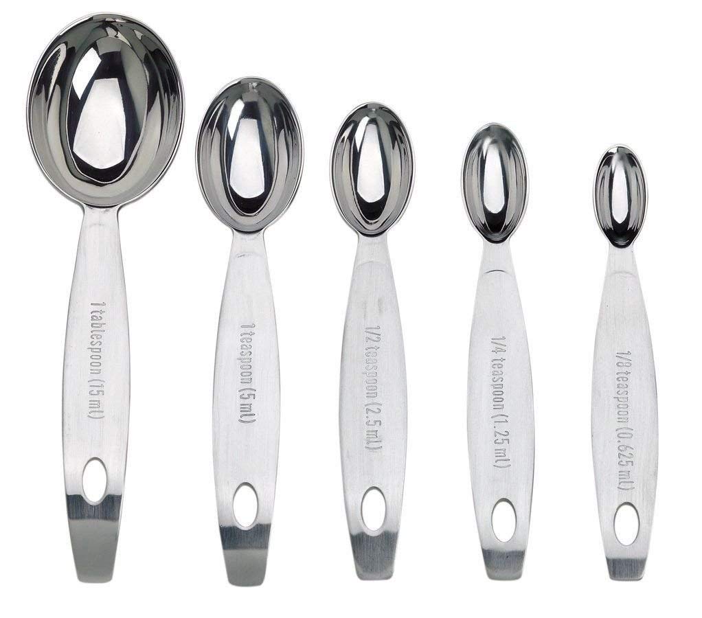 Cuisipro measuring spoons ideal for precise measurements in spice jars.