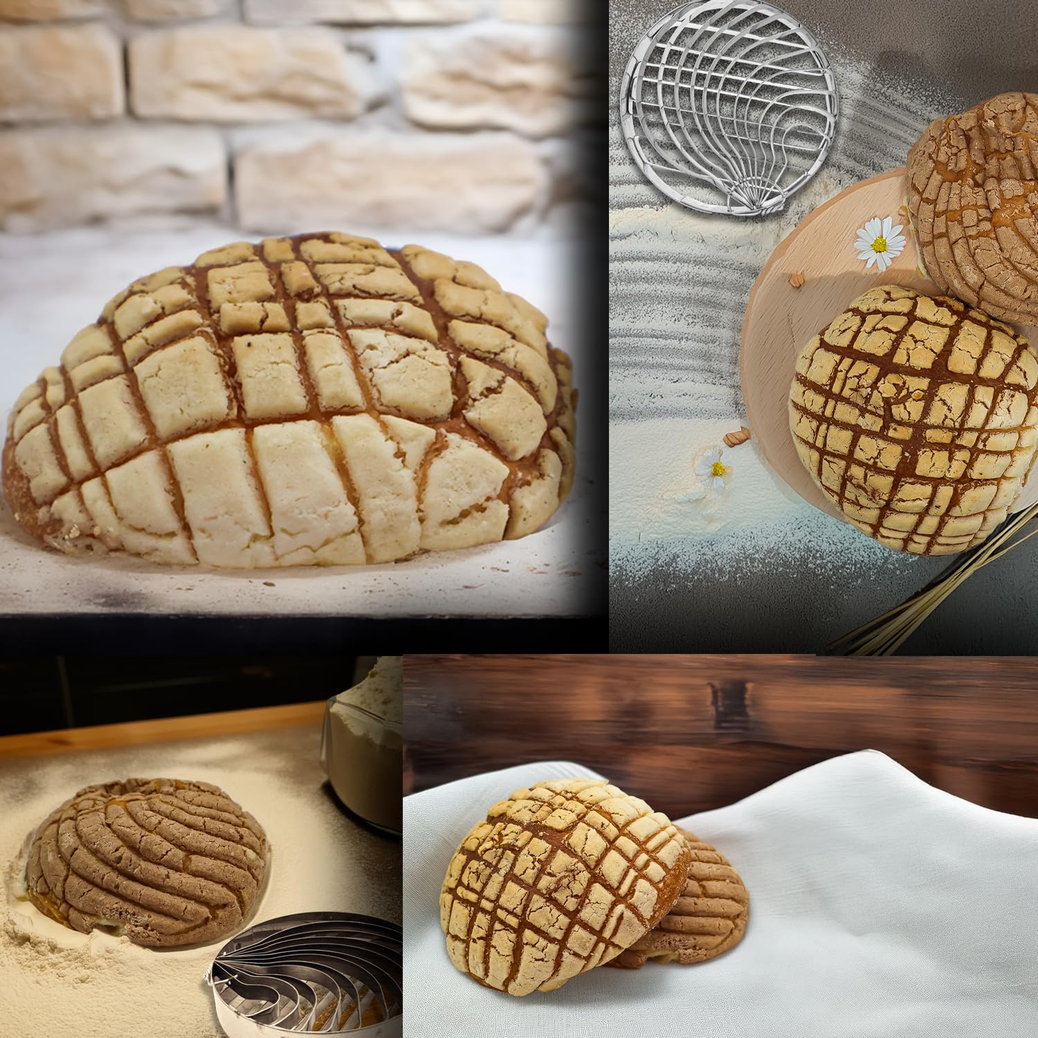 Cuitáxi authentic concha mold included in baking tools lineup.
