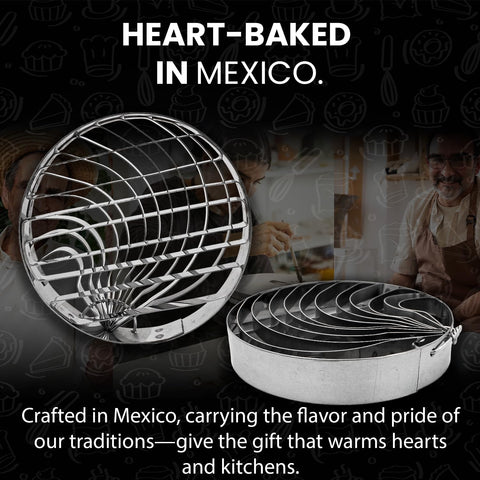 Cuitáxi concha mold reflecting traditional Mexican pan dulce techniques.