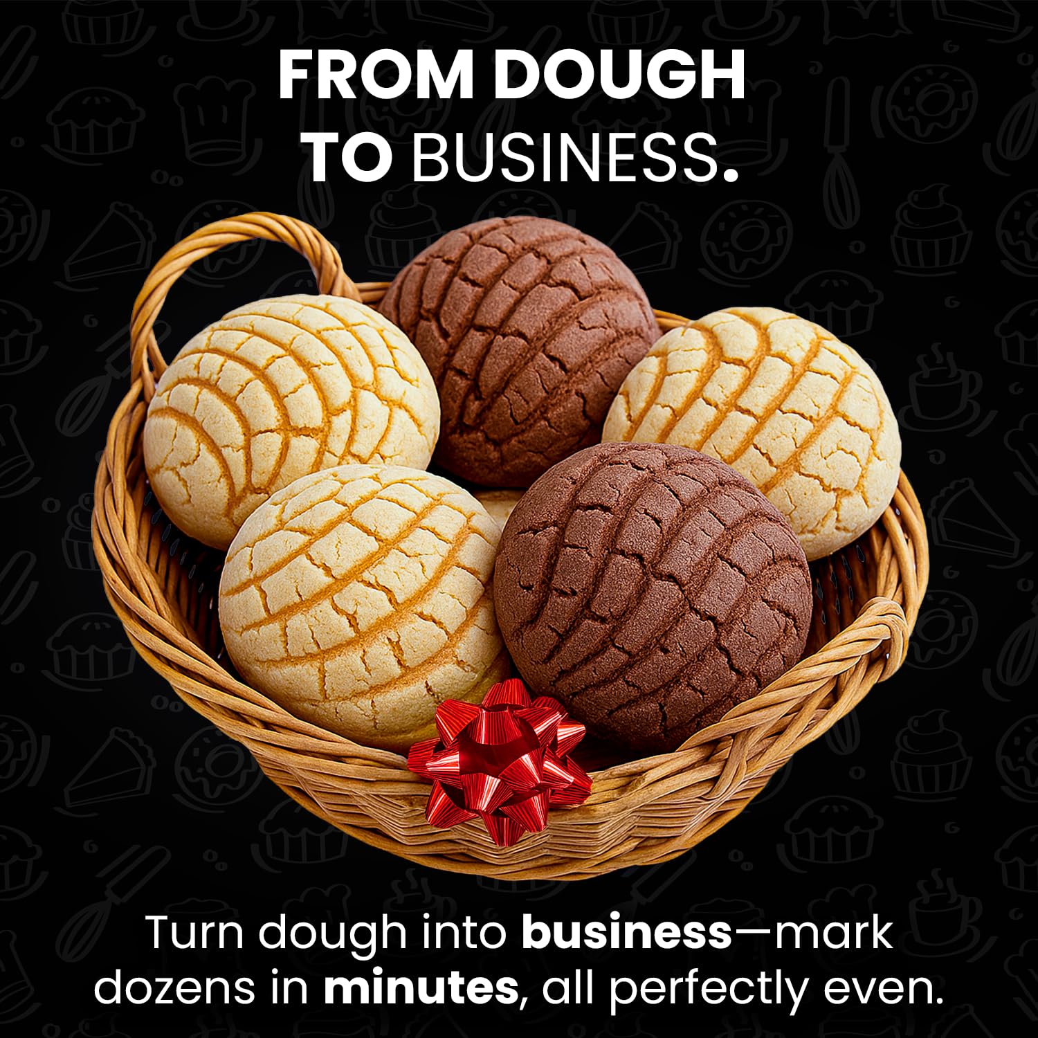 Cuitáxi made-in-mexico concha mold ideal for authentic pan dulce bakery.