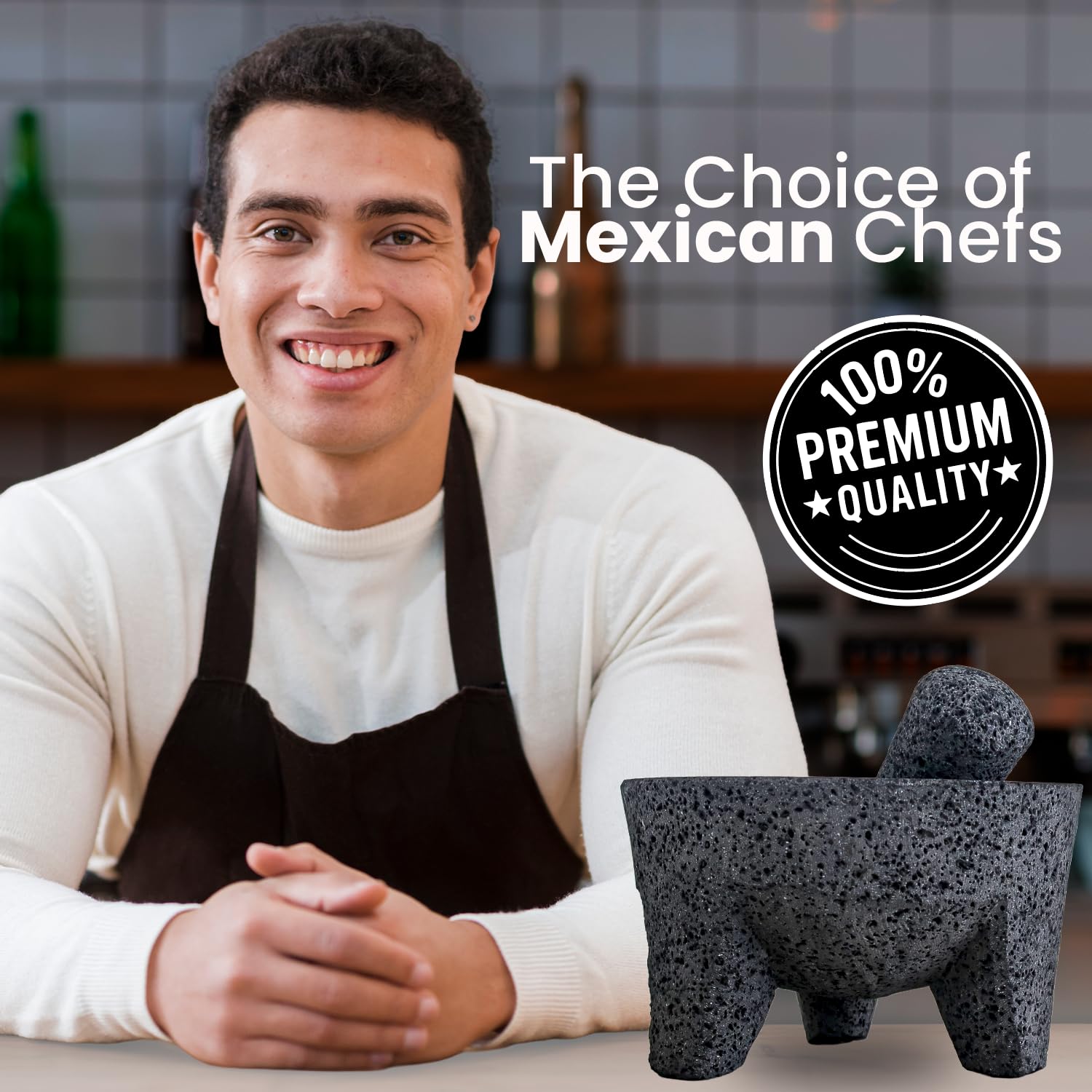 Cuitáxi product display highlighting 8-inch bowl and heavy weight.
