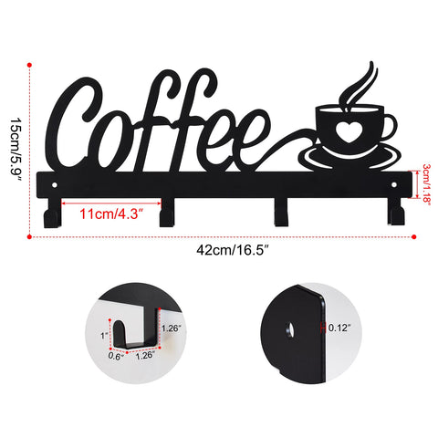 CUKE2BEET mug hooks close-up highlighting durable metal construction.
