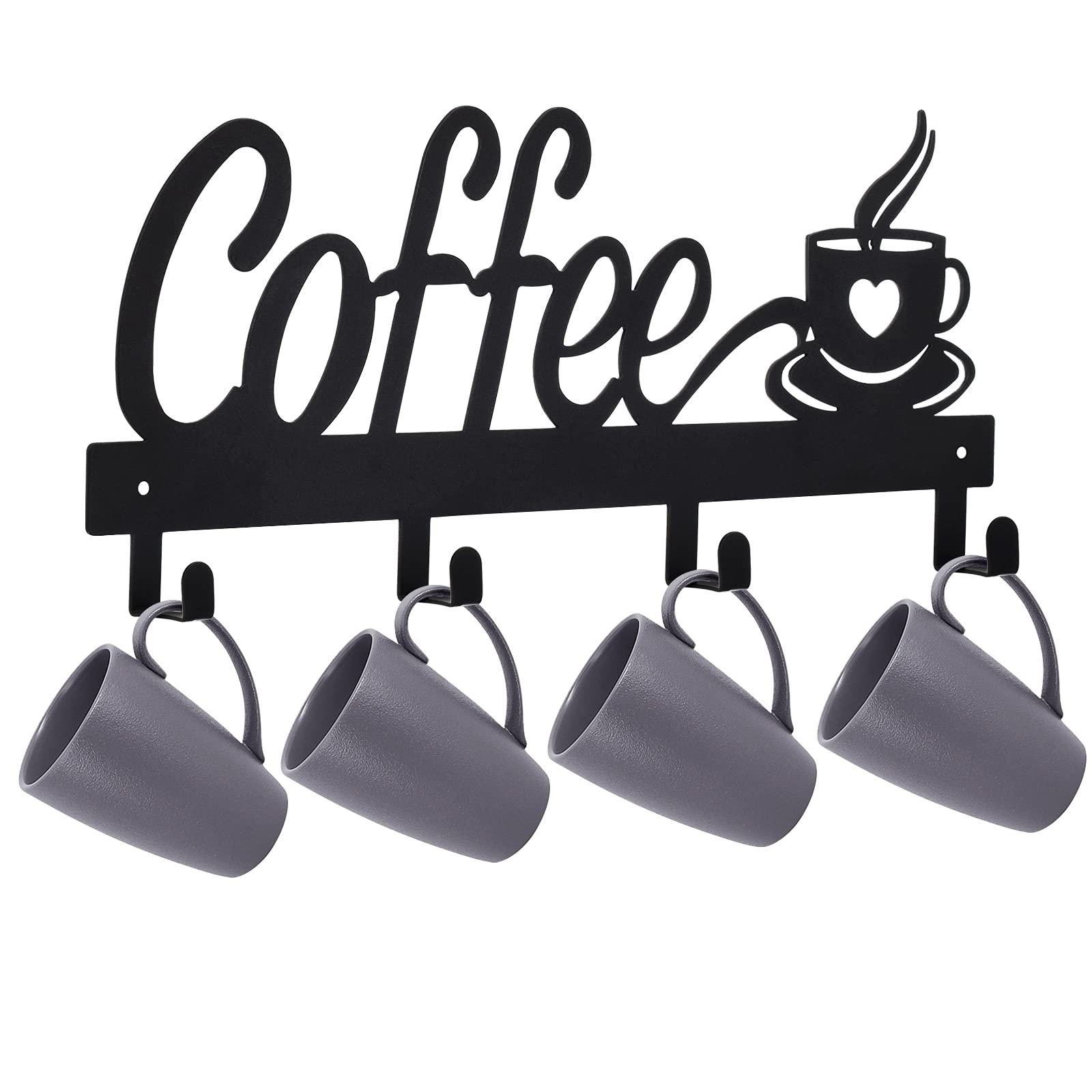 CUKE2BEET wall-mounted mug rack side view showing compact space-saving design.