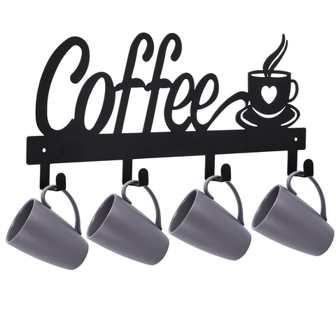 CUKE2BEET wall-mounted mug rack side view showing compact space-saving design.