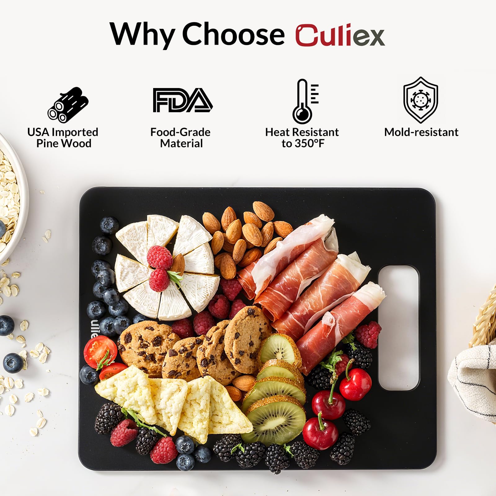 Culiex 2-pack overview, two durable boards ready for meat and produce.