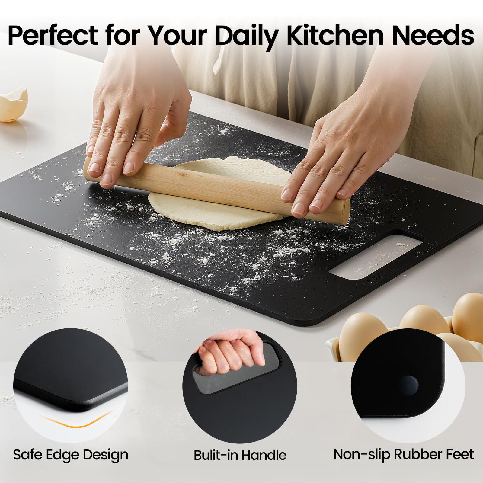 Culiex cutting board is dishwasher-safe for easy cleanup after meals.