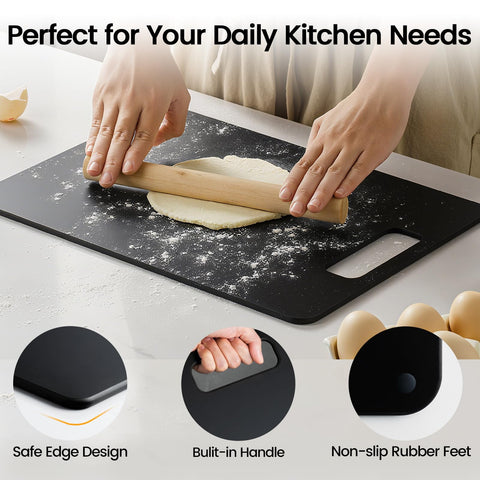 Culiex cutting board is dishwasher-safe for easy cleanup after meals.