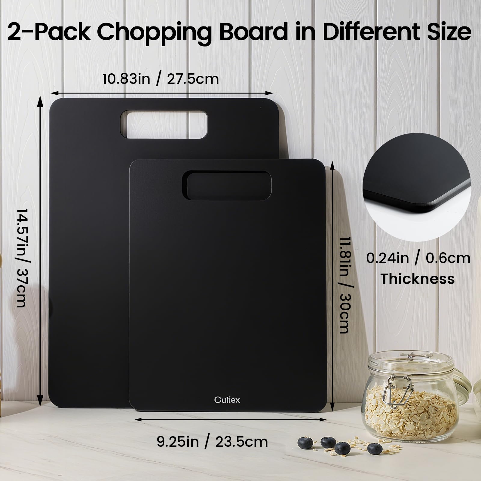 Culiex board is heat-resistant up to 350°F for hot prep tasks.