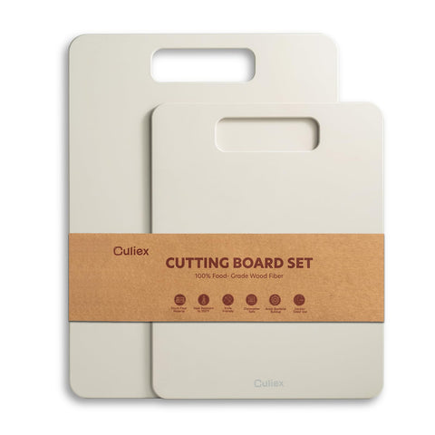 Culiex cutting boards set2 wood-fiber durable prep surface for meats and produce.