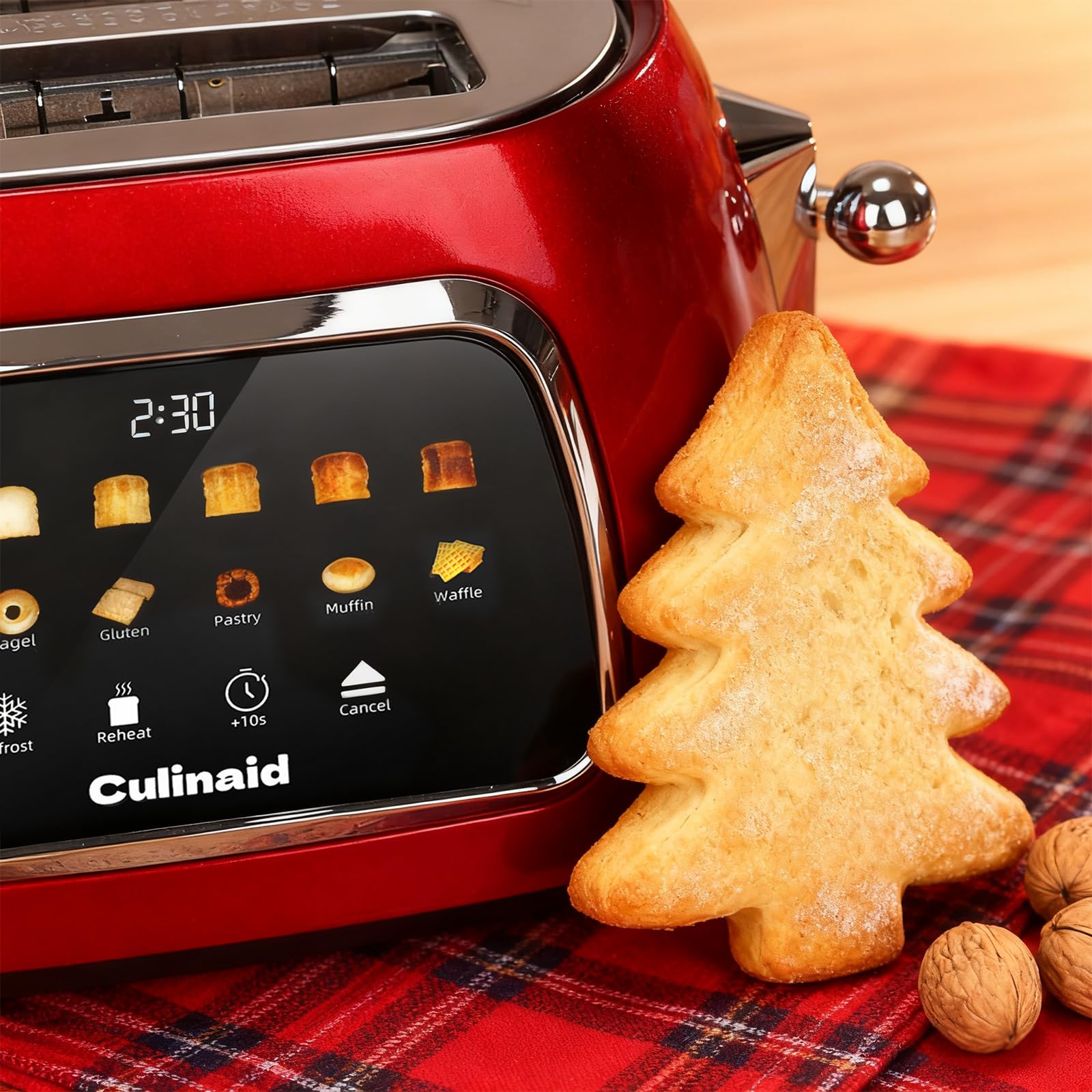 Culinaid Toaster 2 Slice display 360° heating for even browning.