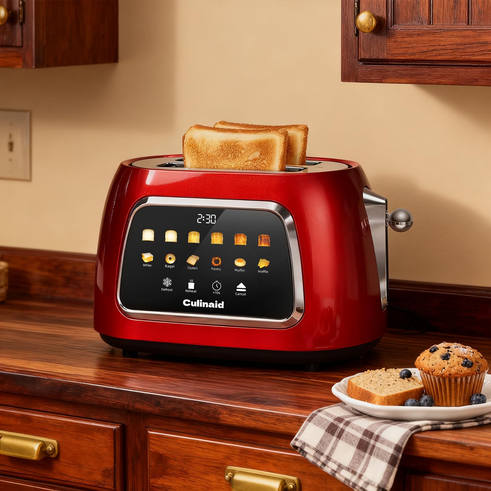 Culinaid Toaster 2 Slice with bagel and defrost modes for versatile breakfasts.