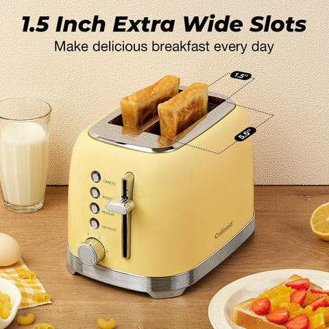 Culinaid 2-slice toaster wide slots ideal for bagels and thicker breads.