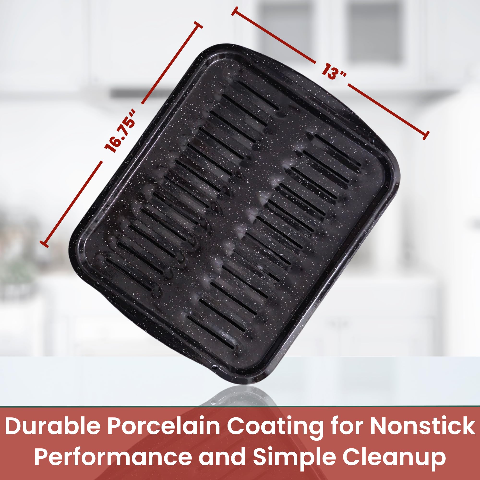 CULINARIN pan fat drain slots support healthier broiling