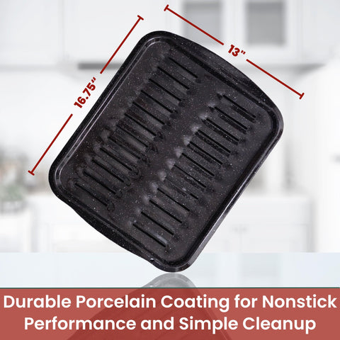 CULINARIN pan fat drain slots support healthier broiling