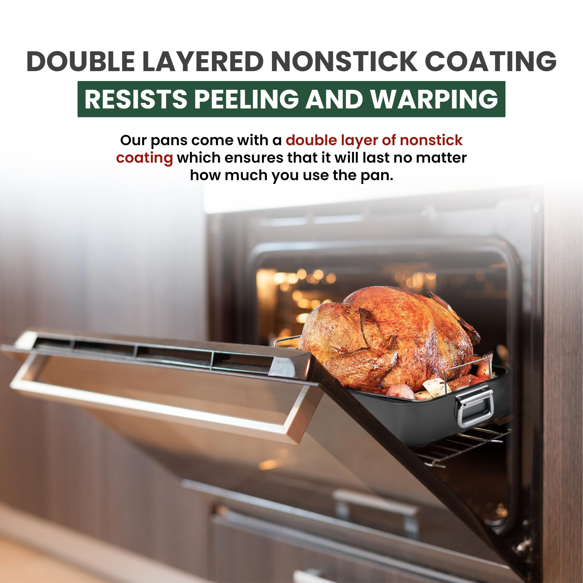 CULINARIN dishwasher safe roasting pan for simple cleanup after roasting