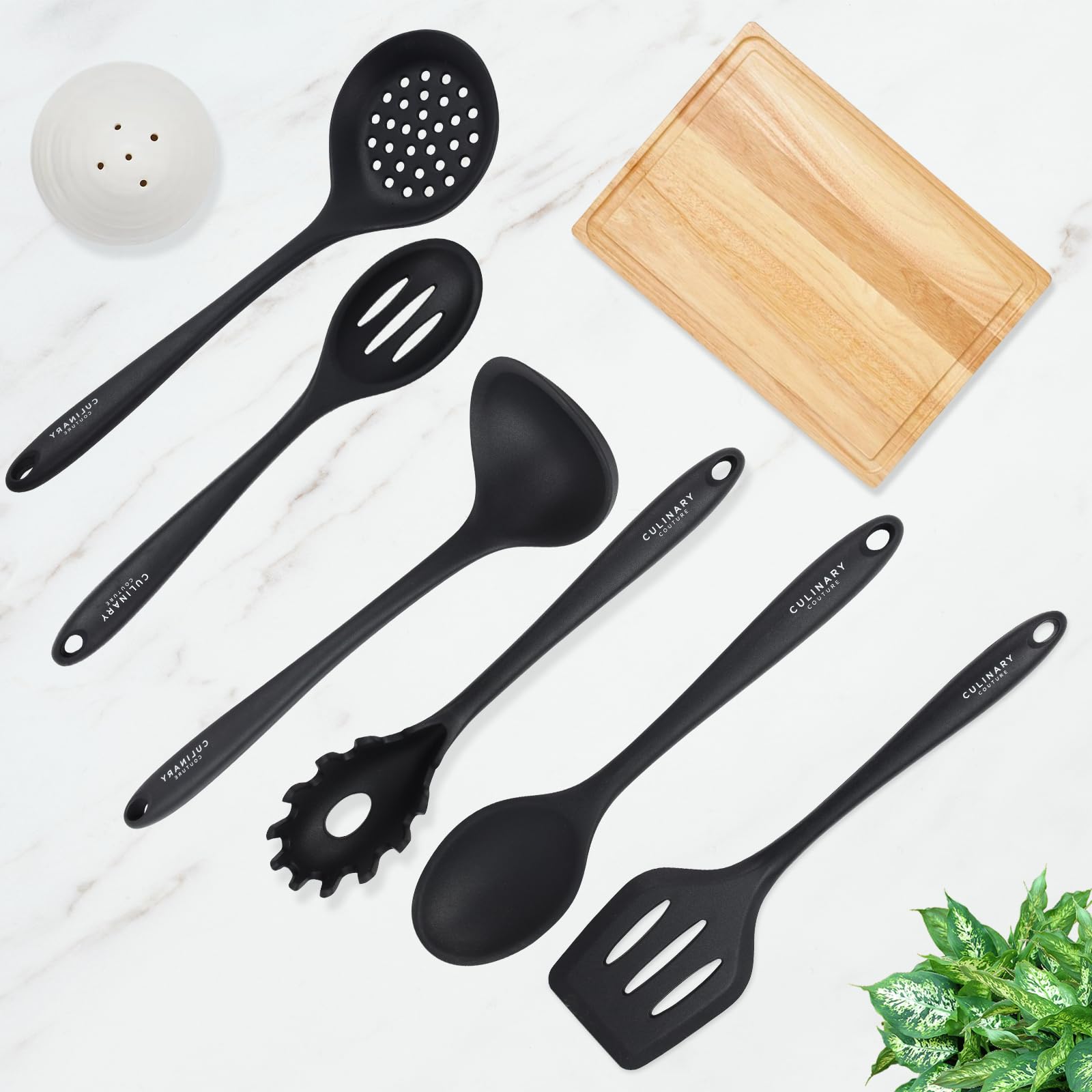 Culinary Couture silicone utensil with stainless steel core for durability