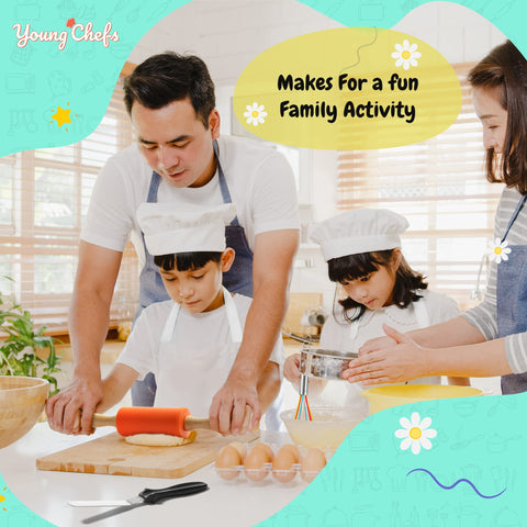 Culinary Couture Young Chefs offset spatula helps neat mixing and precision