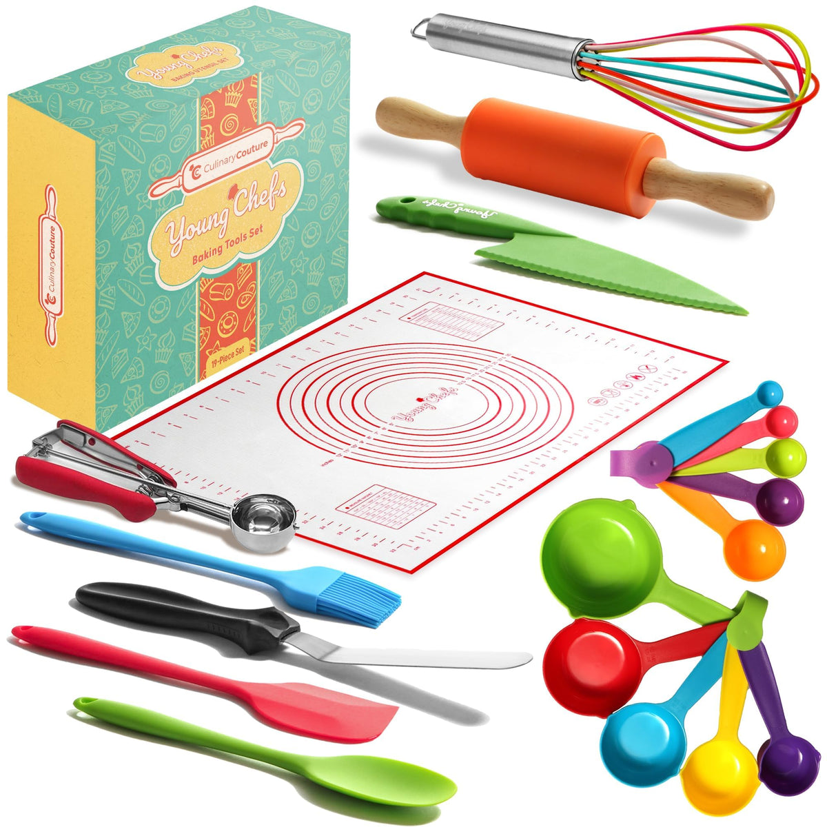 Culinary Couture Young Chefs set rolling pin for kid-friendly baking fun