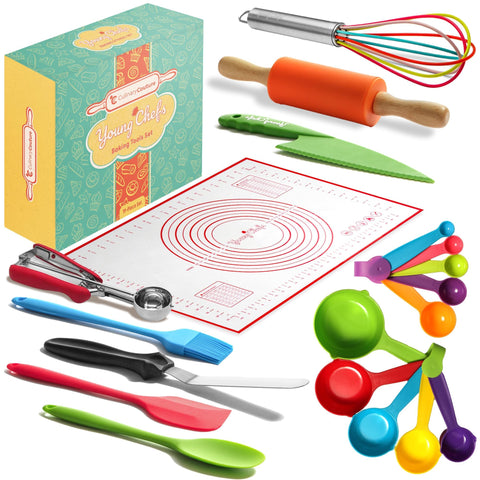 Culinary Couture Young Chefs set rolling pin for kid-friendly baking fun