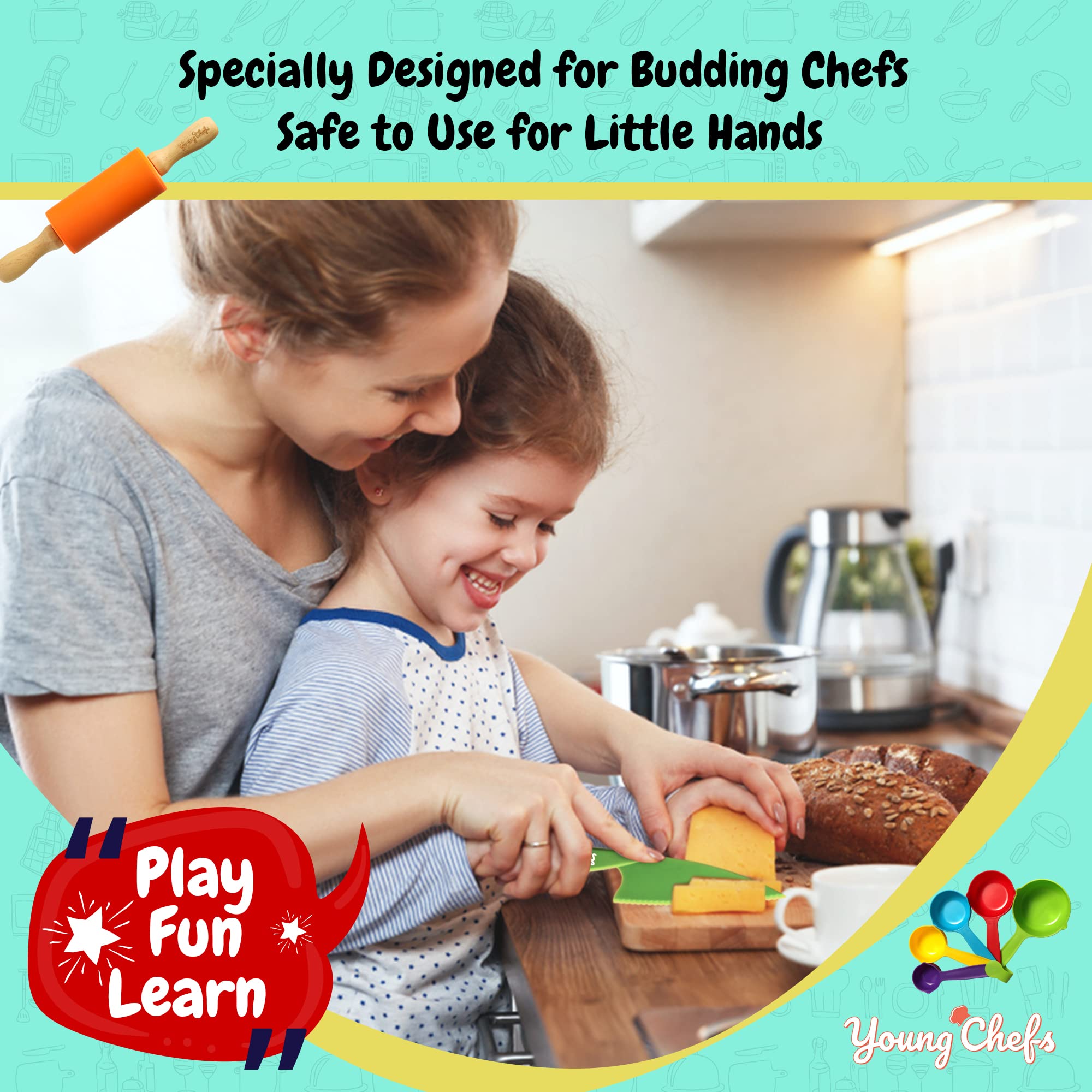 Culinary Couture silicone utensils deliver flexible, heat-safe cooking tools for young chefs