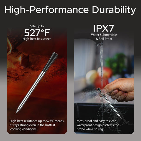 CulinaTech dual sensors provide accurate internal and ambient readings.