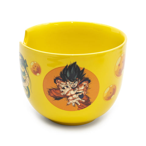 Culture Fly Dragon Ball Z ramen bowl close-up reveals vibrant artwork and ceramic texture.