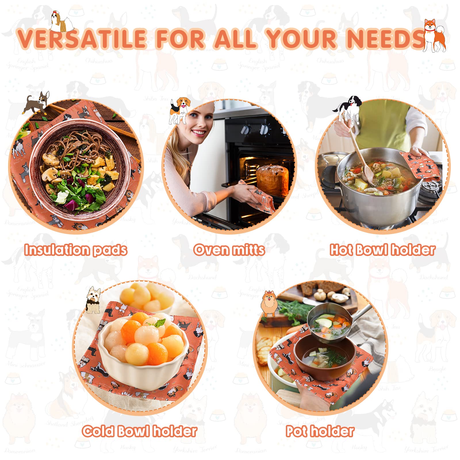 Cunhill 19 cm square holders protect surfaces during hot meals