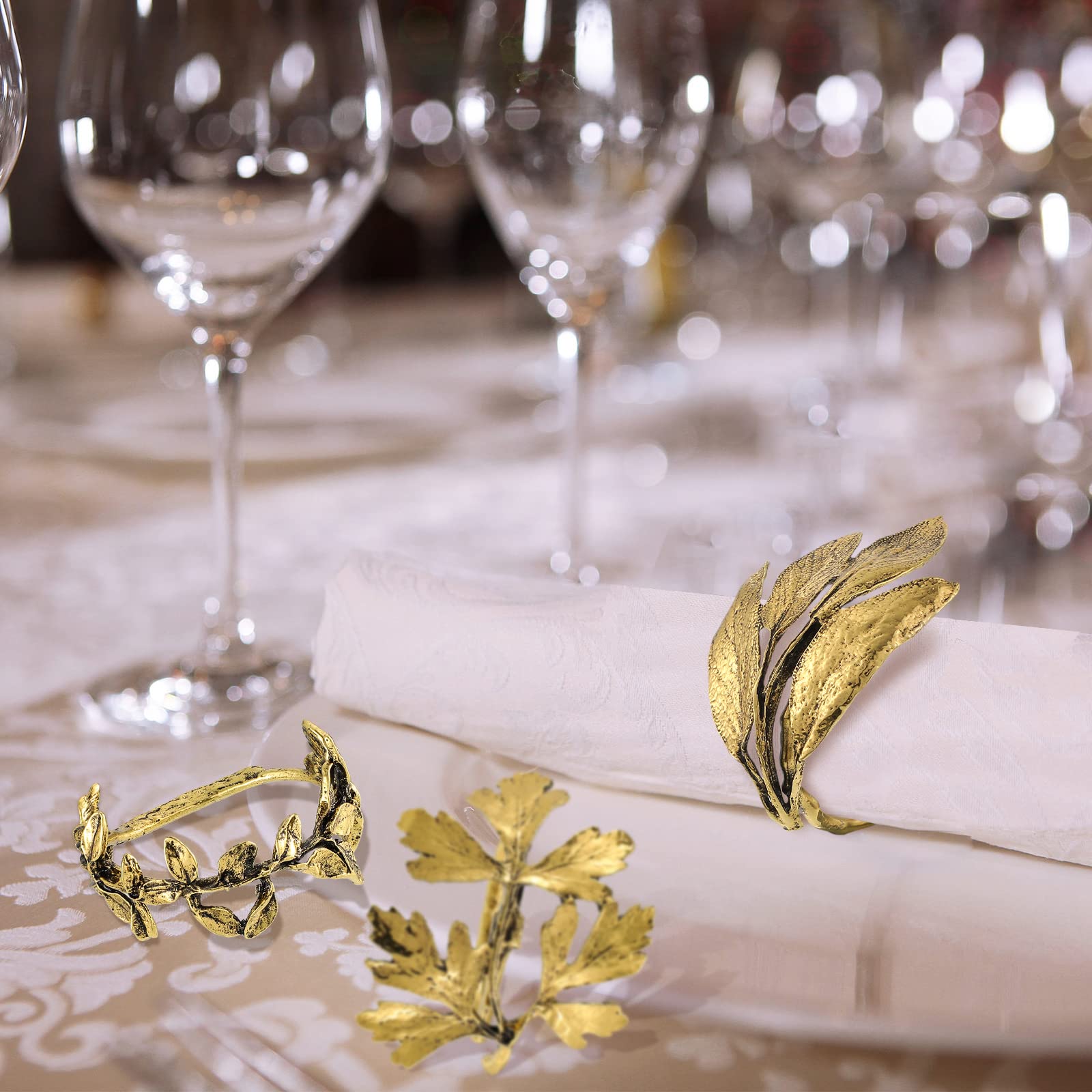 Cunhill oregano napkin ring offers herb-inspired charm for gatherings.