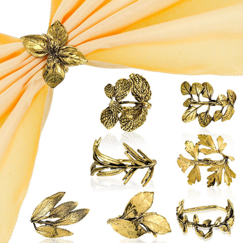 Cunhill parsley napkin ring adds a fresh herbal touch to table settings.