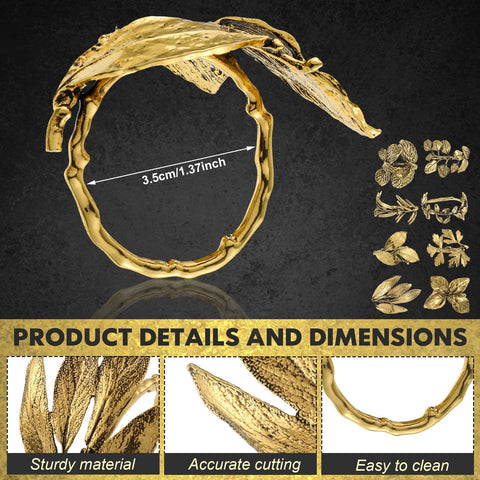 Cunhill sage napkin ring brings a refined gold accent to formal dinners.
