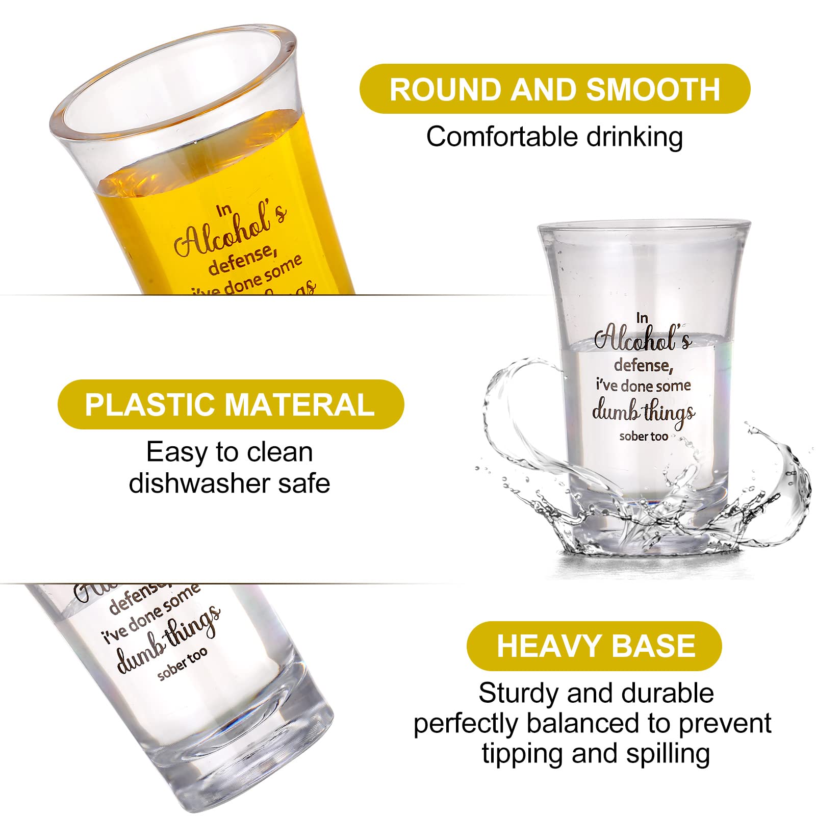 Cunhill random 12-pack shot glasses, perfect for large gatherings.