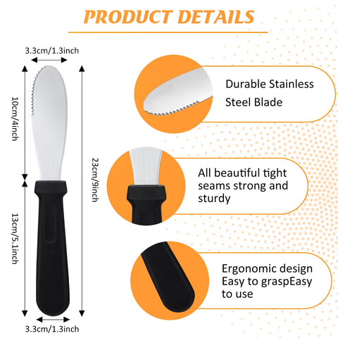 Cunno serrated butter knife 23 cm length for clean slicing and spreading