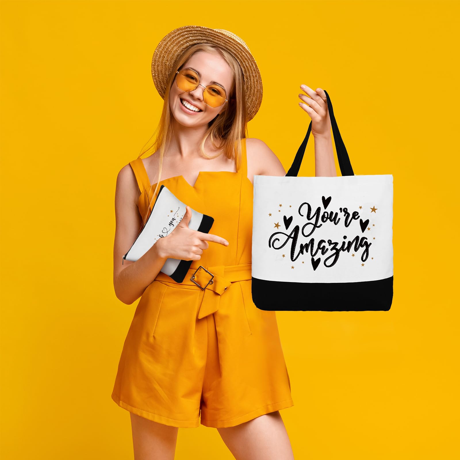 Cunno zippered compartments highlight secure storage inside makeup pouches and totes.