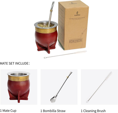 Cleaning brush included for quick maintenance of the Cuopru mate set.