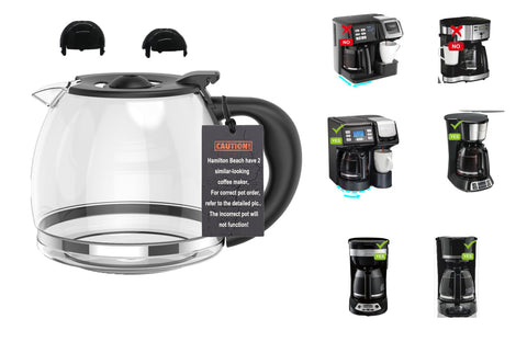 Cupall 12-cup glass carafe, front view, ideal for daily coffee.