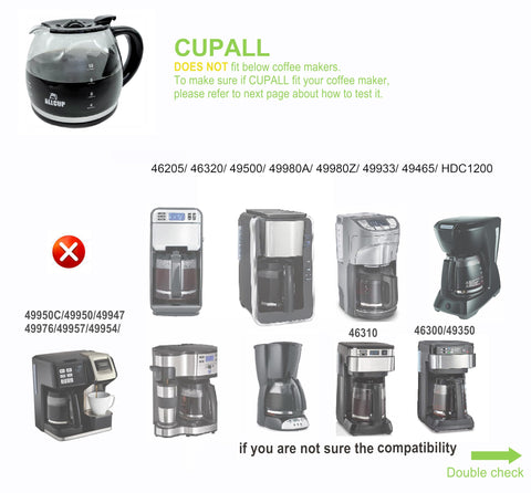 Cupall carafe in use with Hamilton Beach FlexBrew connection.