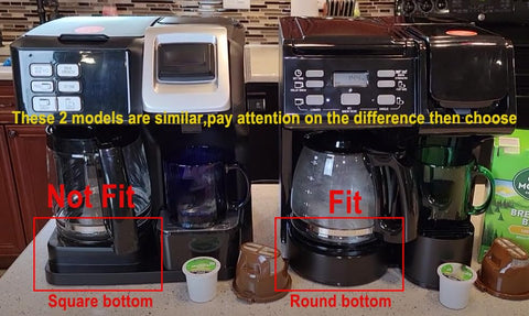 Cupall 12-cup glass carafe, side view showing tempered glass.