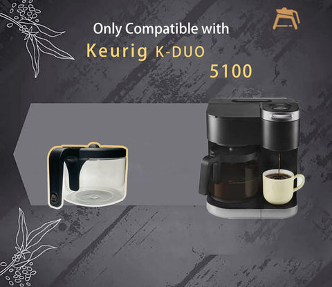 CUPALL carafe compatible with Keurig K-Duo 5100 for quick replacement.