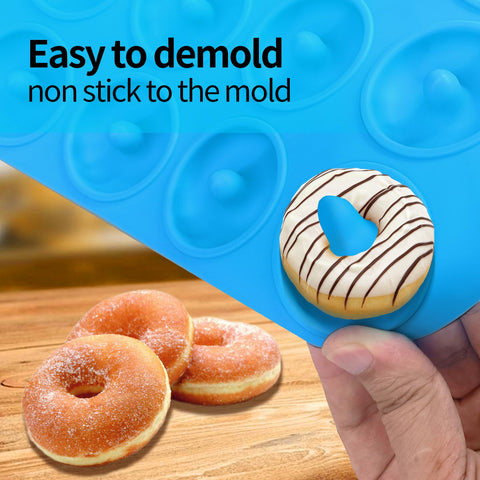 Cupidove donut molds with non-stick bottom for quick release.