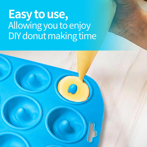 Cupidove 2pcs silicone donut molds for easy at-home donut making.